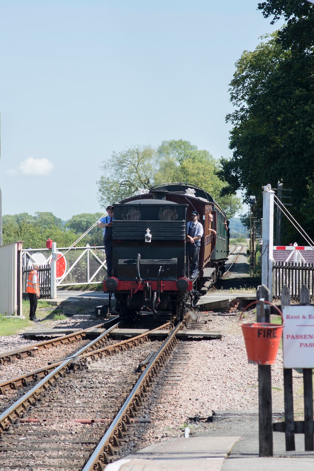 Kent and East Sussex Railway Bodiam Station Rural light steam train