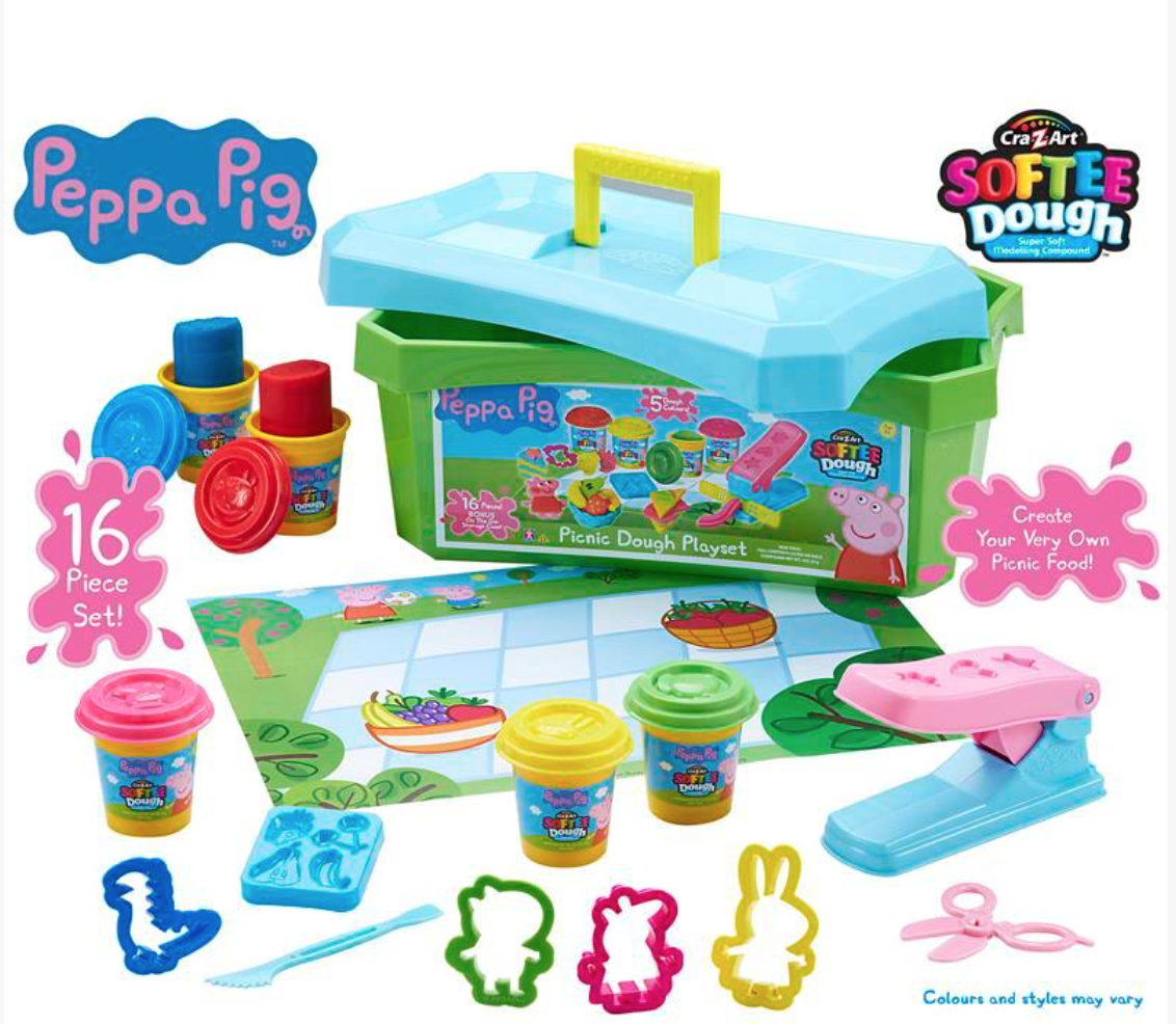 peppa pig softee dough picnic playset