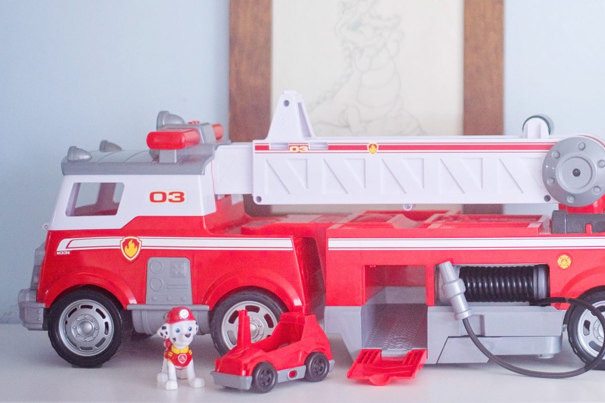 charging paw patrol fire truck