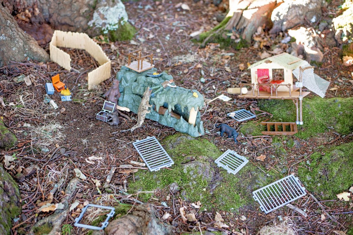 Schleich Croco Jungle Research Station #SCHLEICHANIMALMAGIC bear destruction 