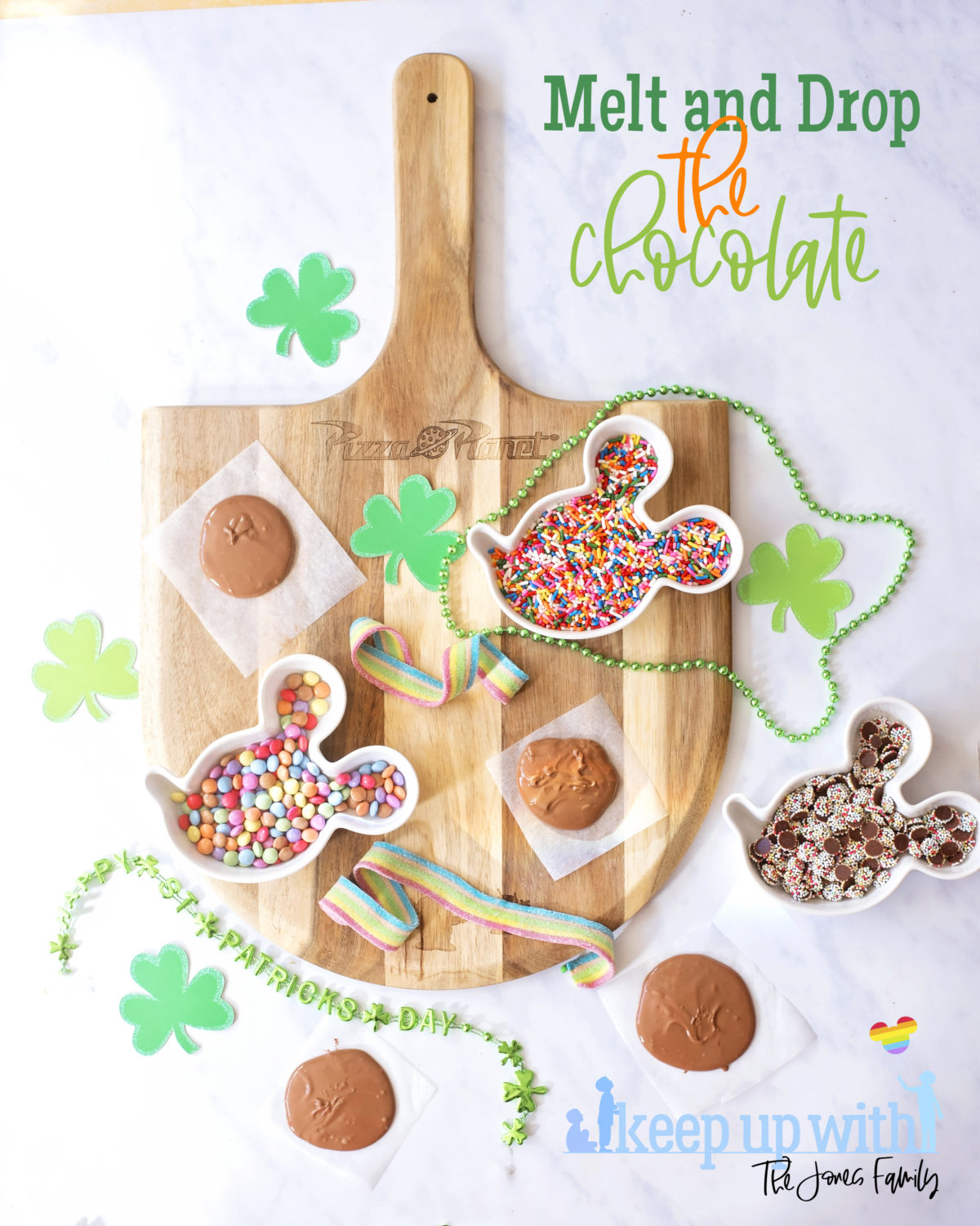 St patrick's day recipe ingredients for Leprechaun Chocolate Buttons