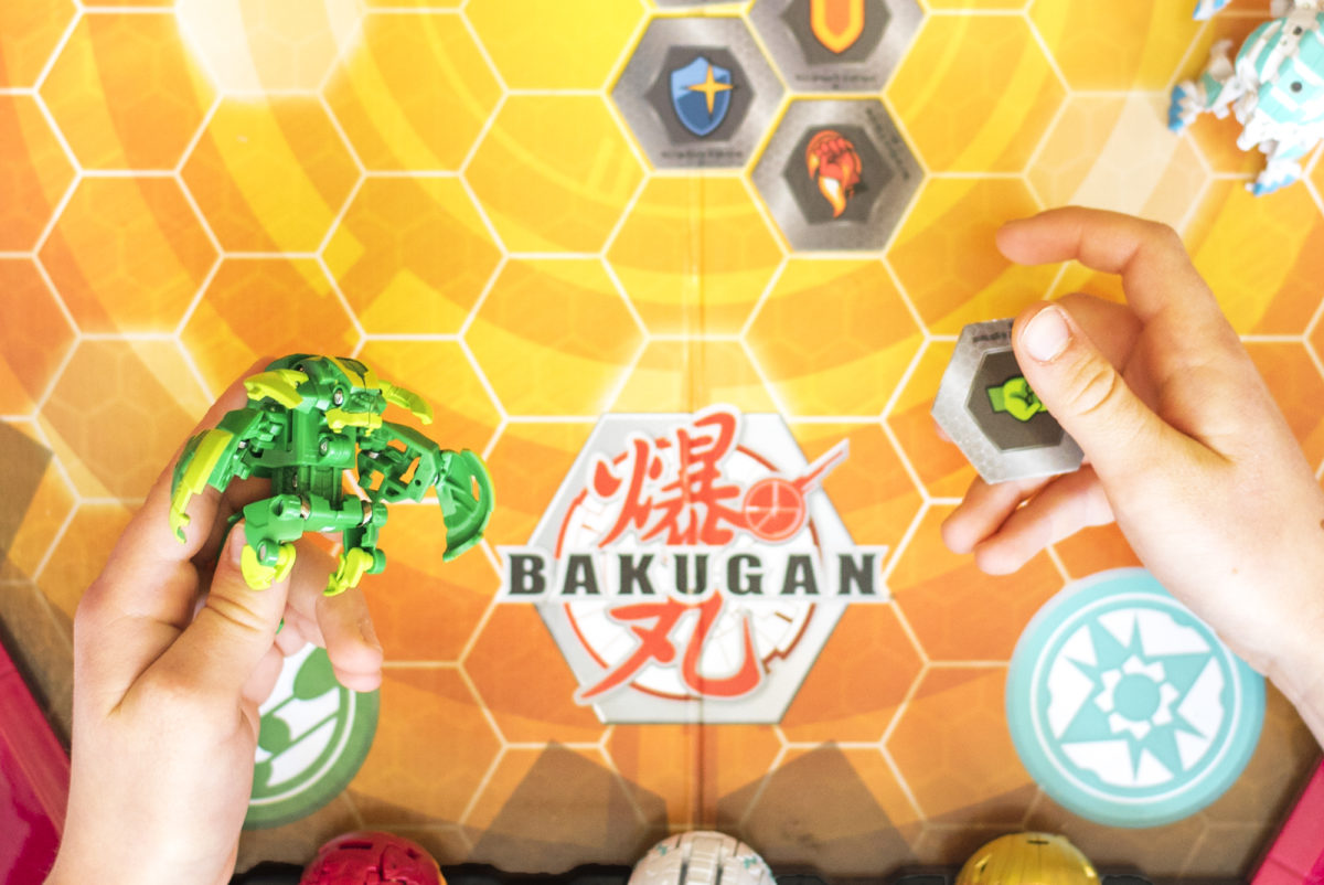 Bakugan and Bakucore.  Remember, they're Bakuballs until they get triggered and transform!