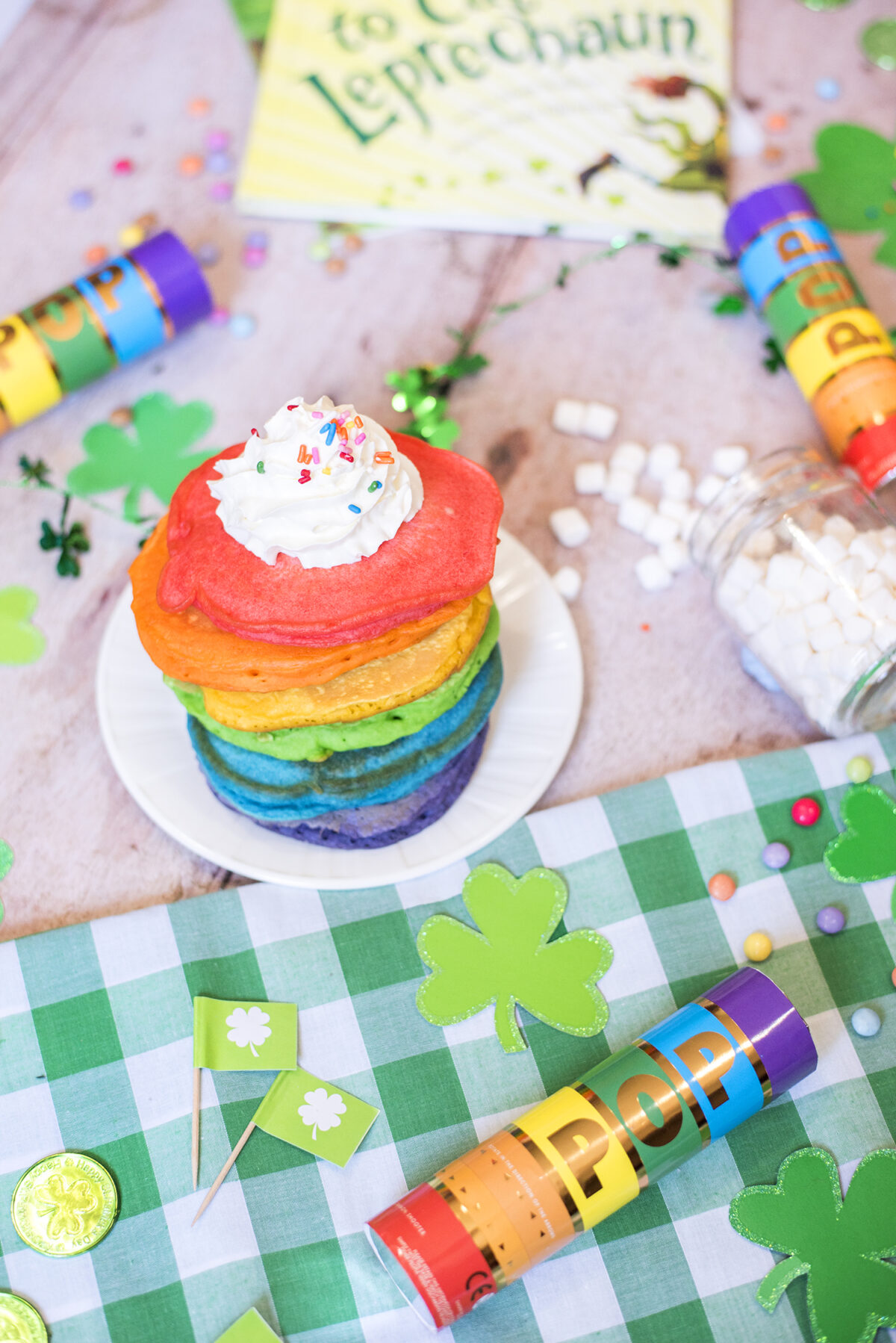 Celebrate St. Patrick's Day with rainbow pancakes and a scavenger hunt to find the leprechaun's gold coins!
