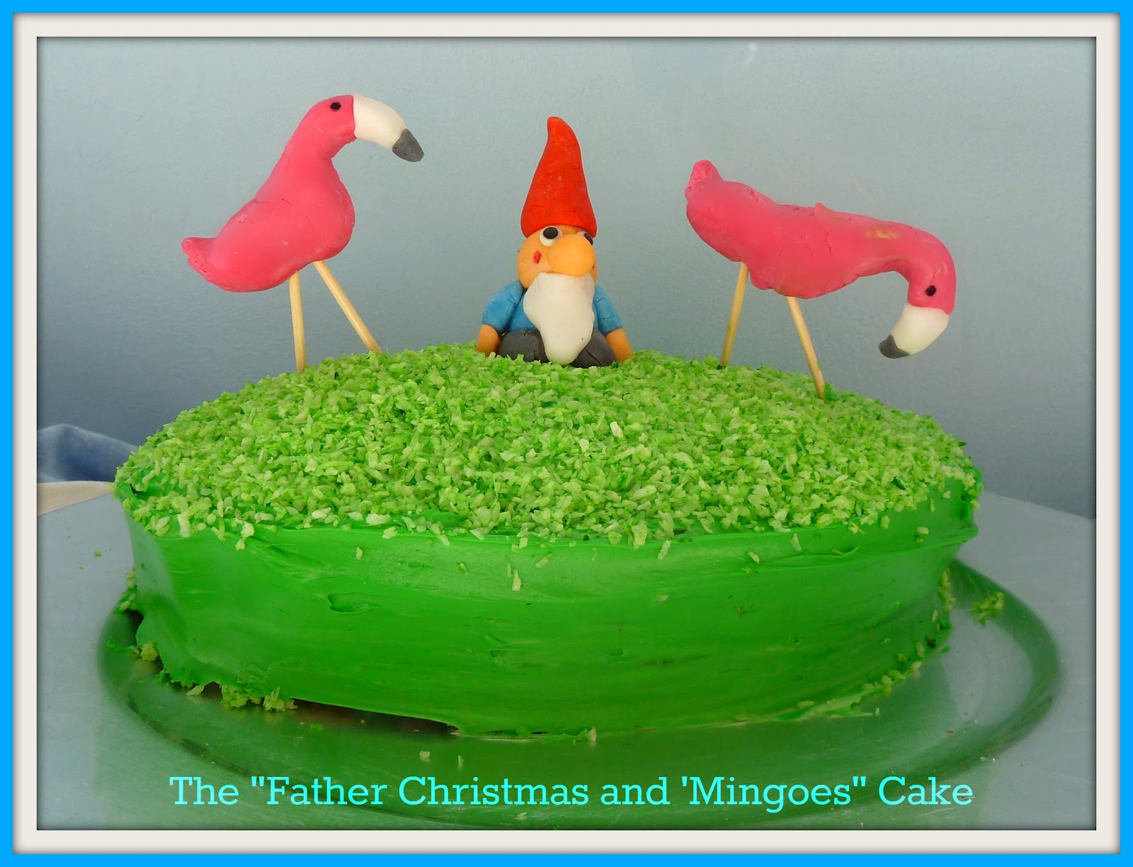 The Father Christmas and his Flamingoes Cake